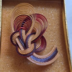 Elegant Multicolor Bamboo Brooch